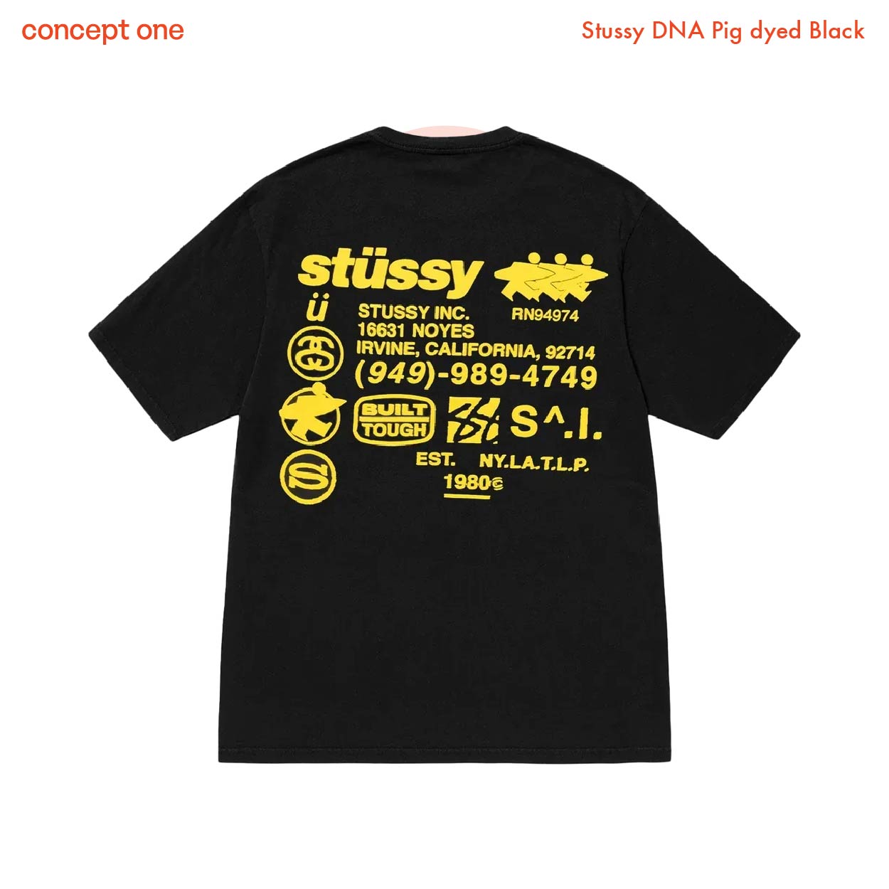 Stussy DNA Pig dyed Black