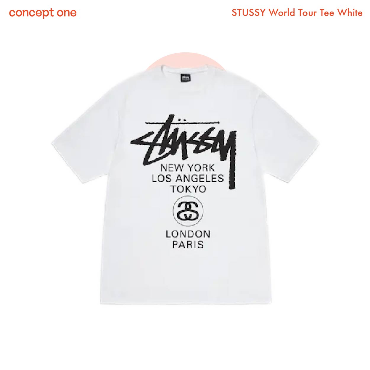 STUSSY World Tour Tee White