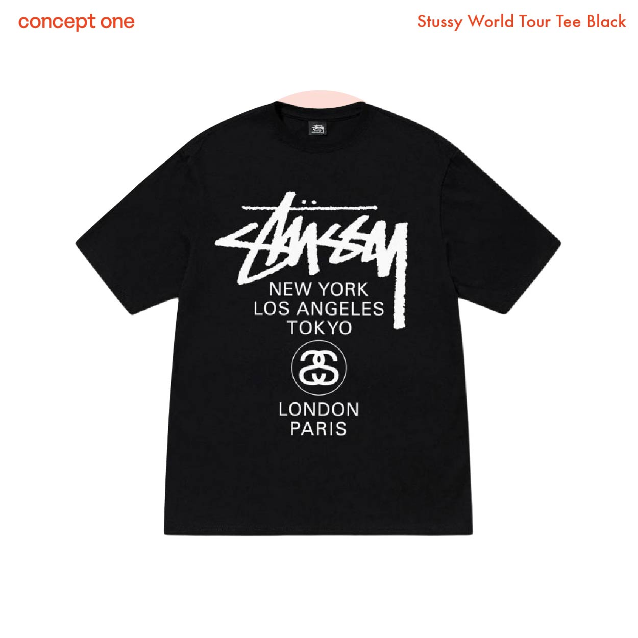 Stussy World Tour Tee Black