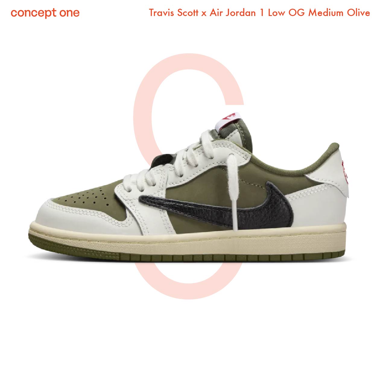 Travis Scott x Air Jordan 1 Low OG Medium Olive (M)