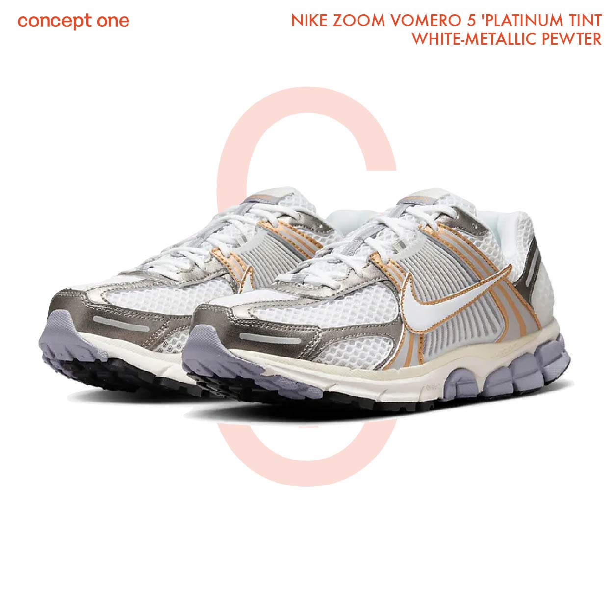 NIKE ZOOM VOMERO 5 'PLATINUM TINT/WHITE-METALLIC PEWTER' (M)