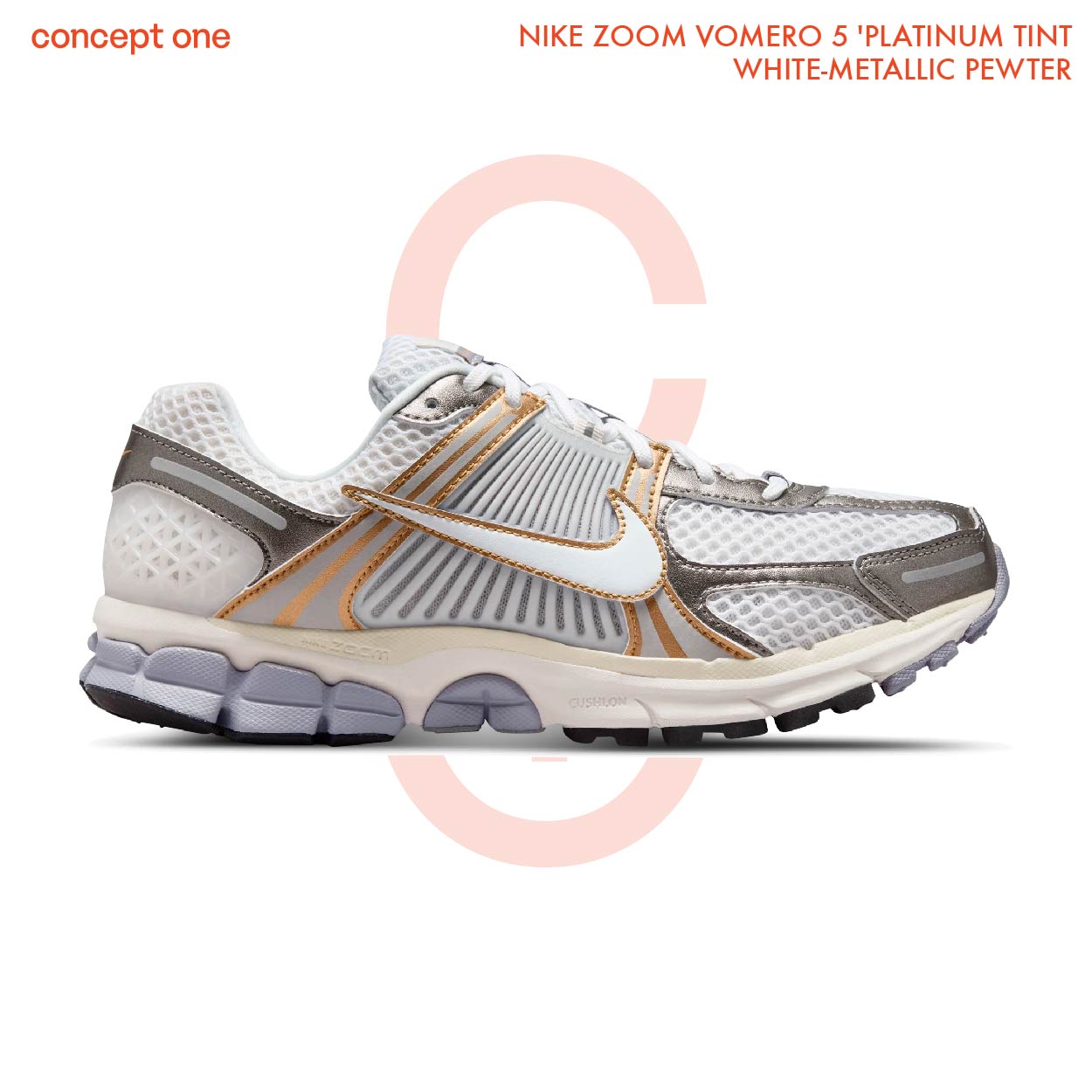 NIKE ZOOM VOMERO 5 'PLATINUM TINT/WHITE-METALLIC PEWTER' (M)