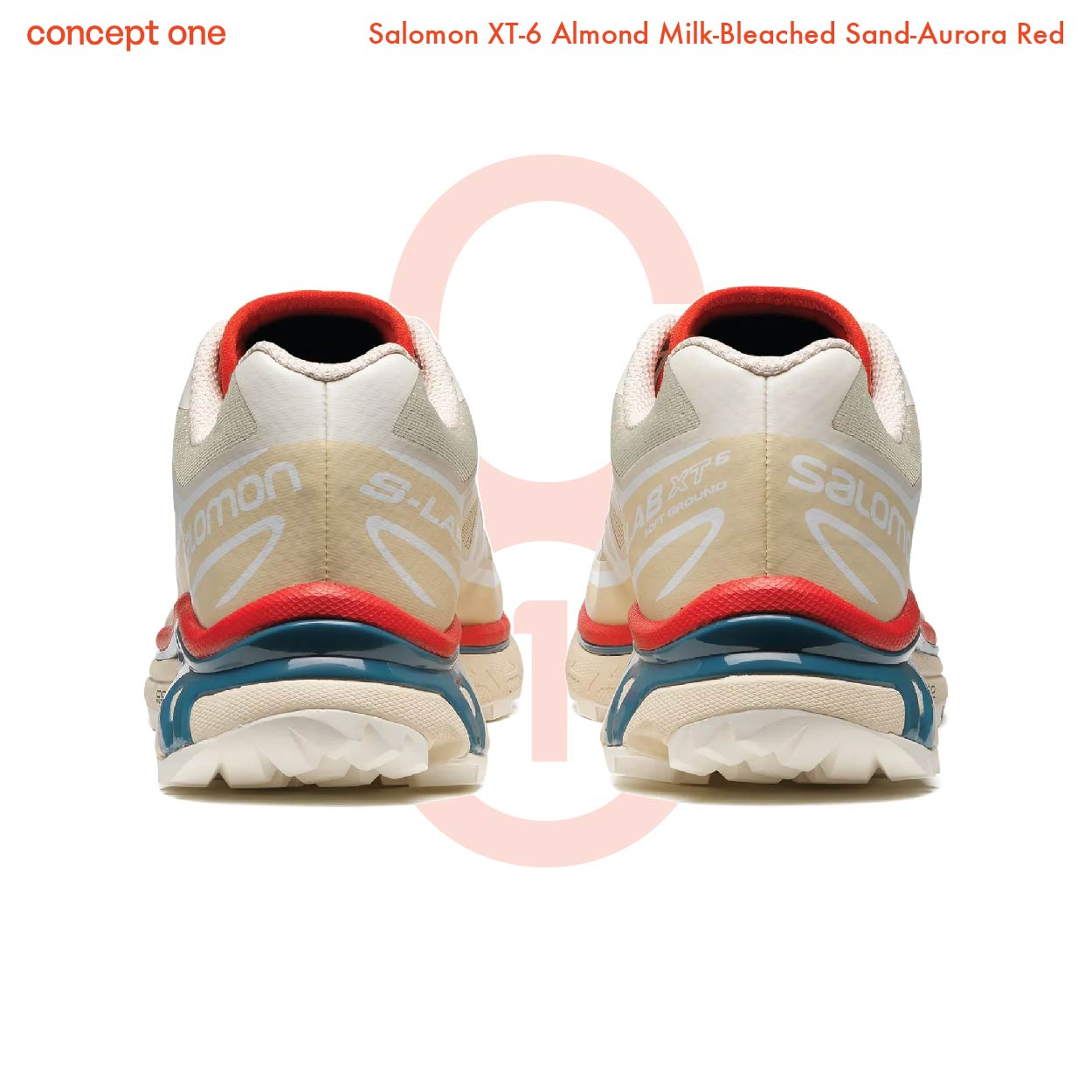 Salomon XT-6 Almond Milk-Bleached Sand-Aurora Red (M)
