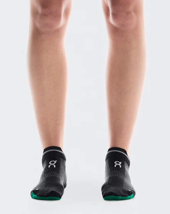 Elite Run Sock Low Black & Grey (M)