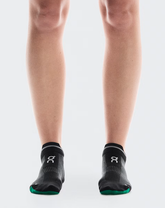 Elite Run Sock Low Black & Grey (M)