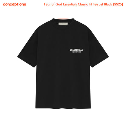 Fear of God Essentials Classic Fit Tee Jet Black (SS25)