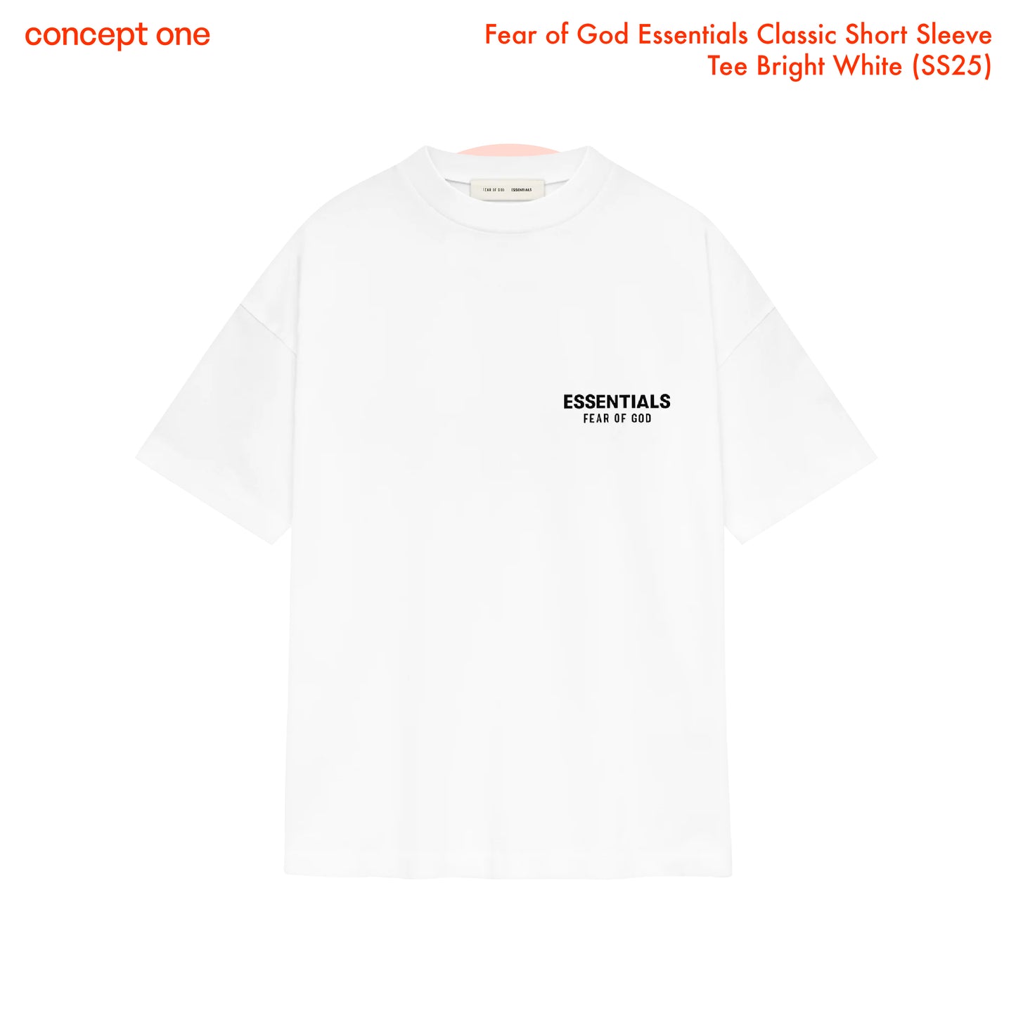Fear of God Essentials Classic Short Sleeve Tee Bright White (SS25)