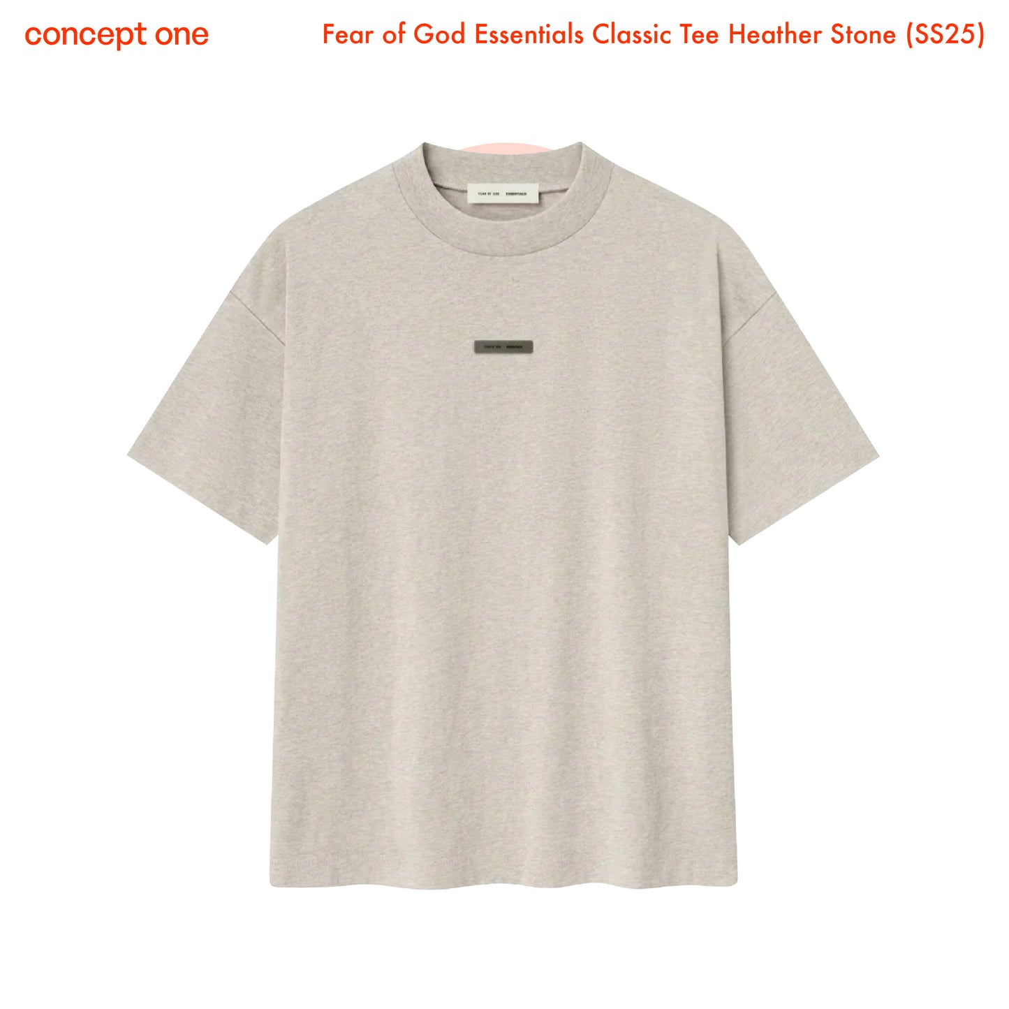 Fear of God Essentials Classic Tee Heather Stone (SS25)