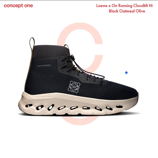 Loewe x On Running Cloudtilt Hi Black Oatmeal Olive (W)