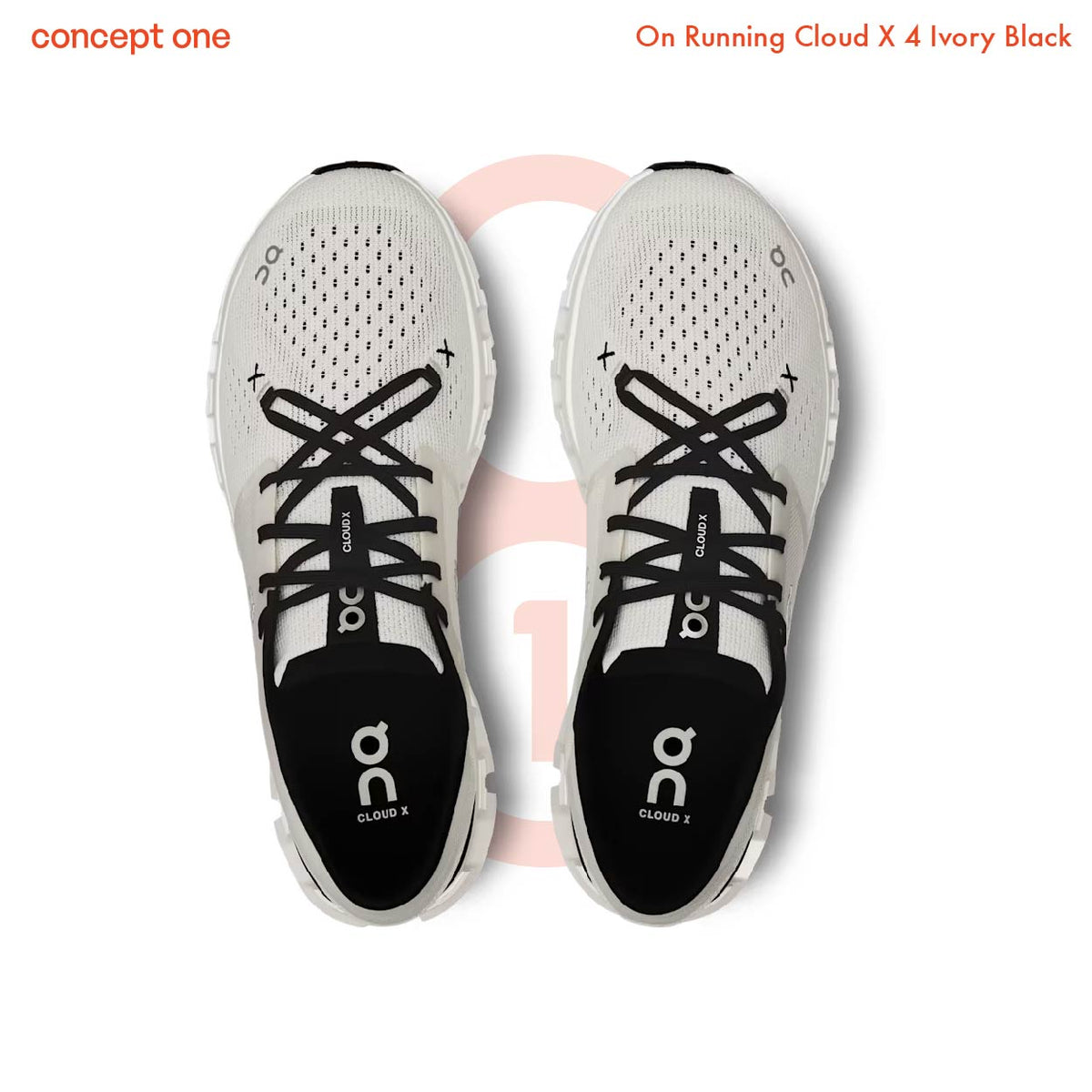 On Running Cloud X 4 Ivory Black (W)