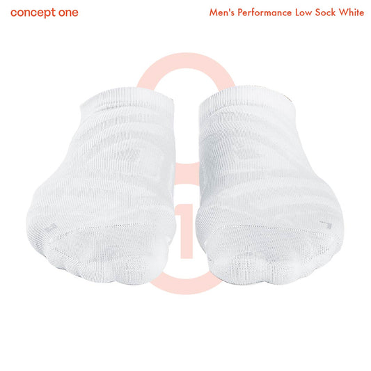 Men's Performance Low Sock White 34400817 (M)