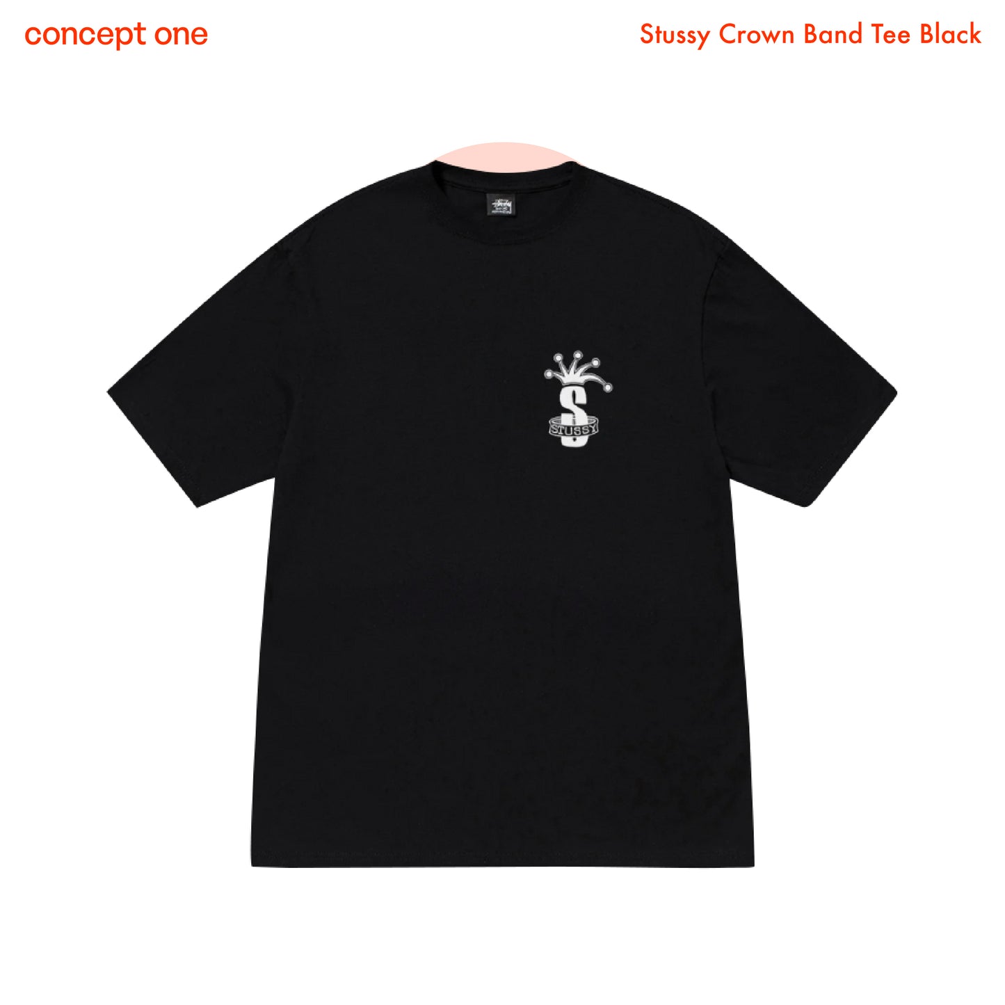Stussy Crown Band Tee Black