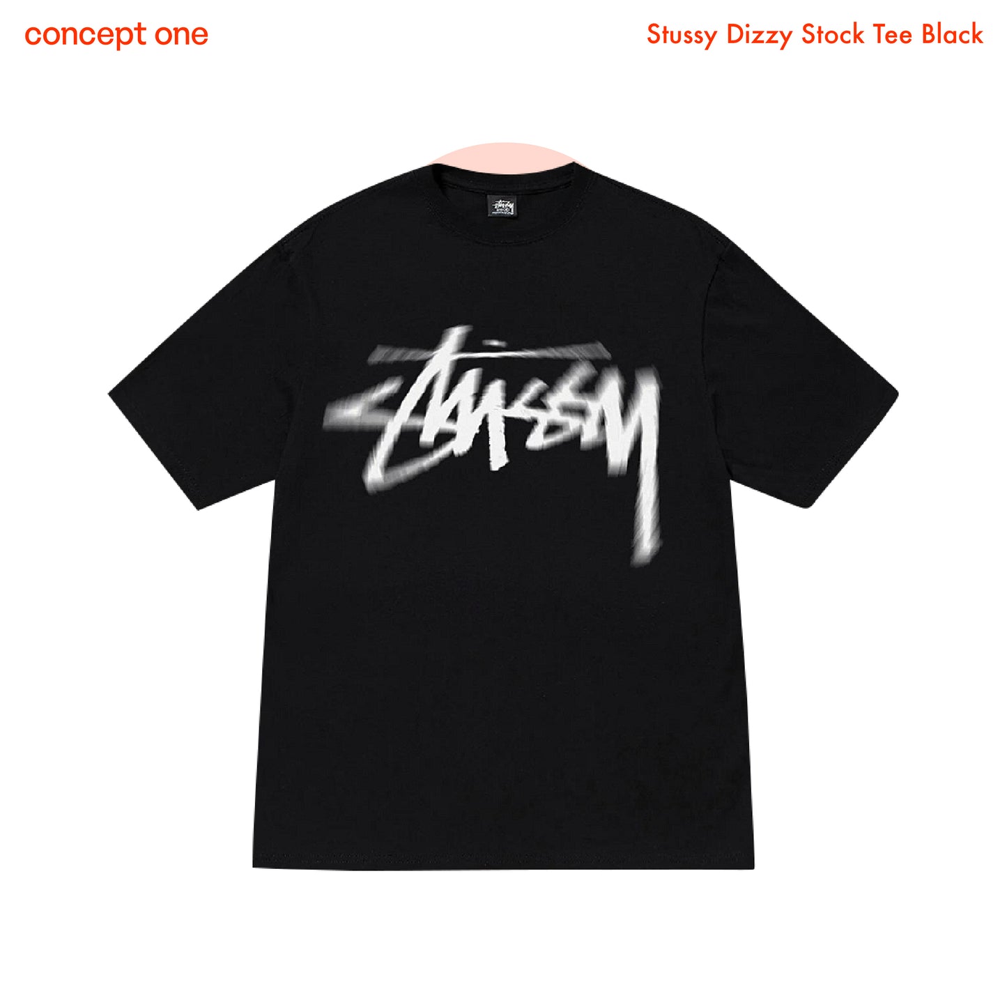 Stussy Dizzy Stock Tee Black