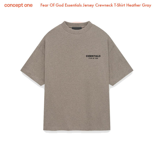 Fear of God Essentials Jersey Crewneck T-Shirt Heather Gray (FW24)