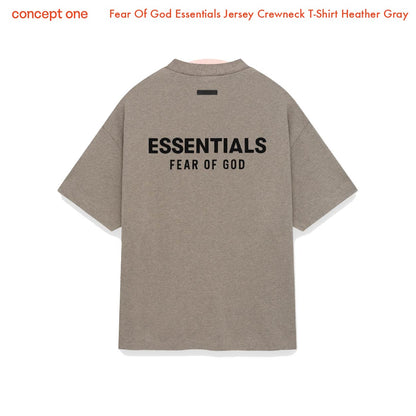 Fear of God Essentials Jersey Crewneck T-Shirt Heather Gray (FW24)