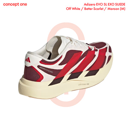 Adizero EVO SL EXO SUEDE  Off White / Better Scarlet / Maroon (M)