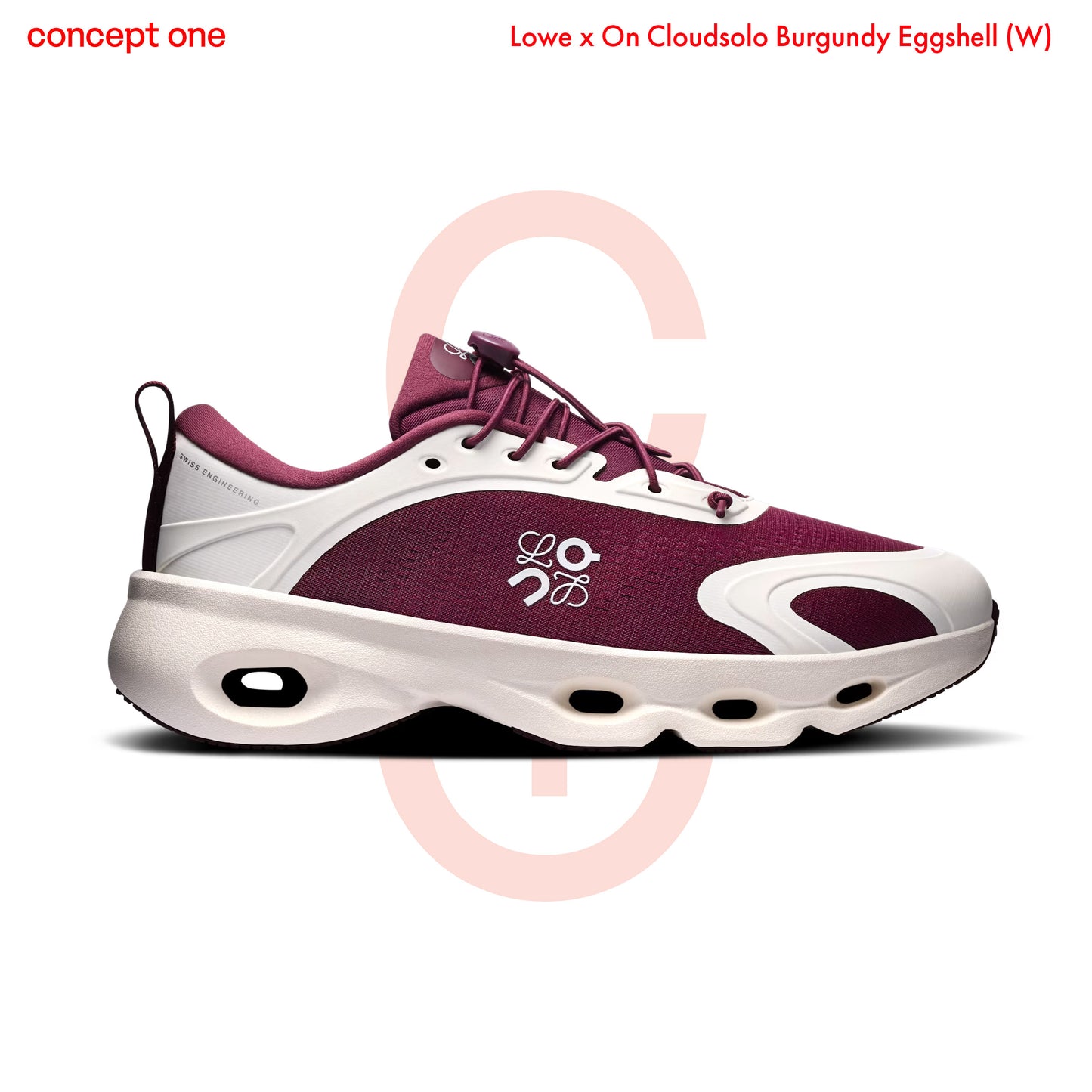 Loewe x On Cloudsolo Burgundy Eggshell (W)