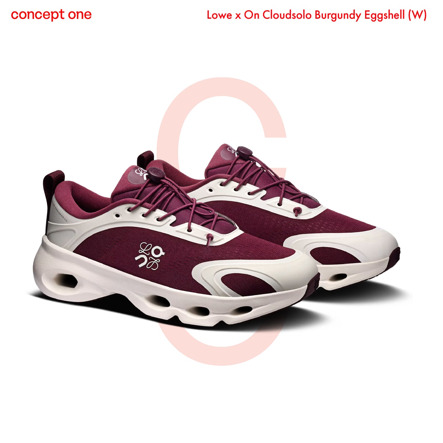 Loewe x On Cloudsolo Burgundy Eggshell (W)