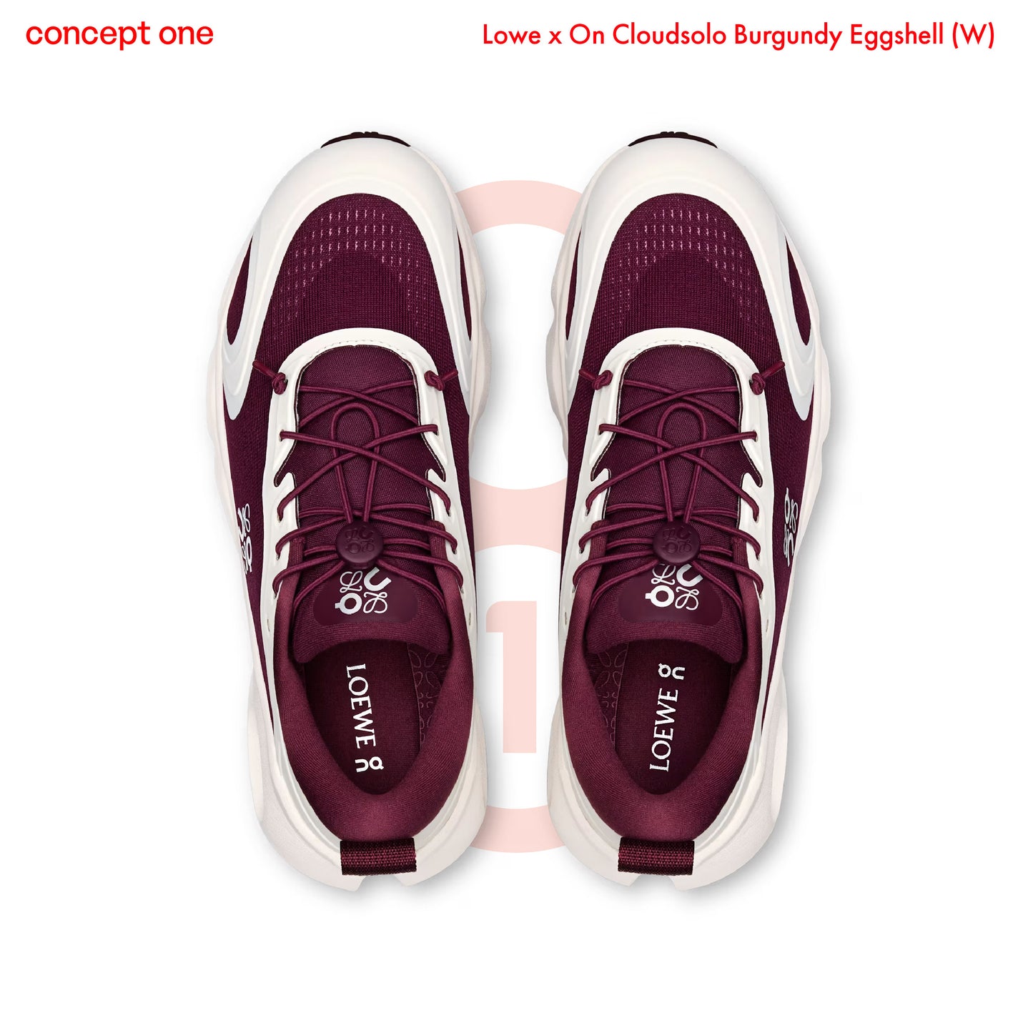 Loewe x On Cloudsolo Burgundy Eggshell (W)