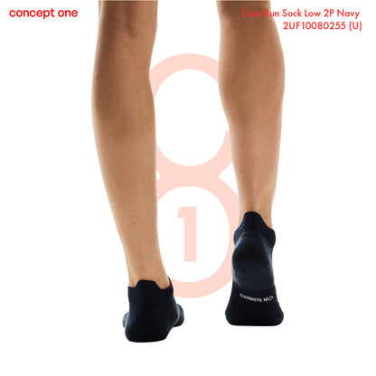 Core Run Sock Low 2P Navy 2UF10080255 (U)