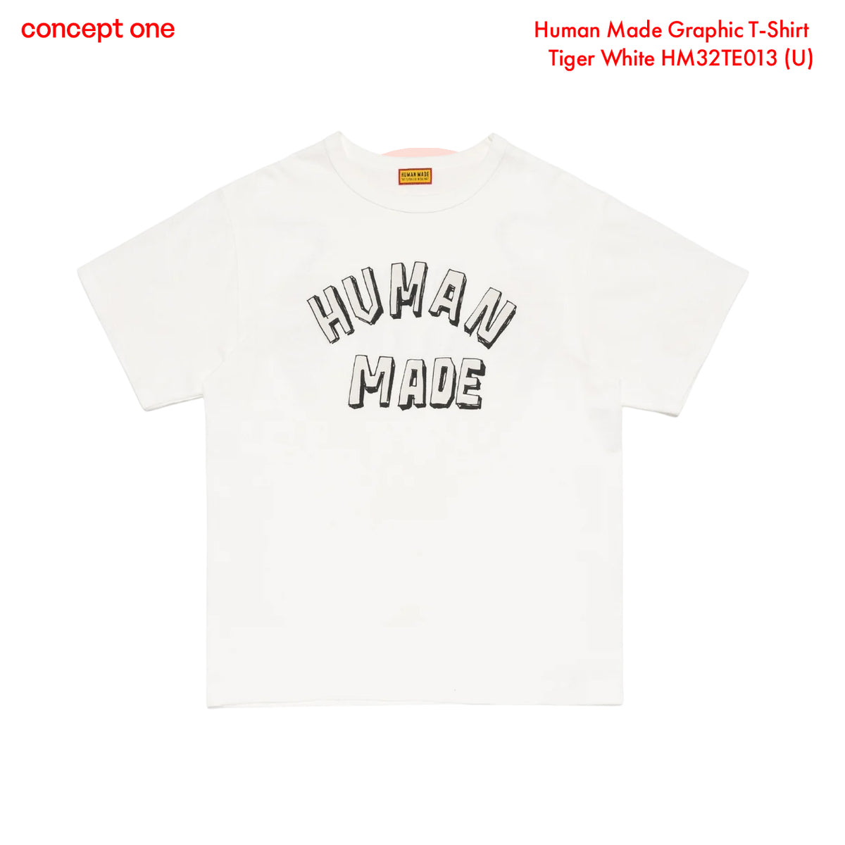 Human Made Graphic T-Shirt Tiger White HM32TE013 (U)