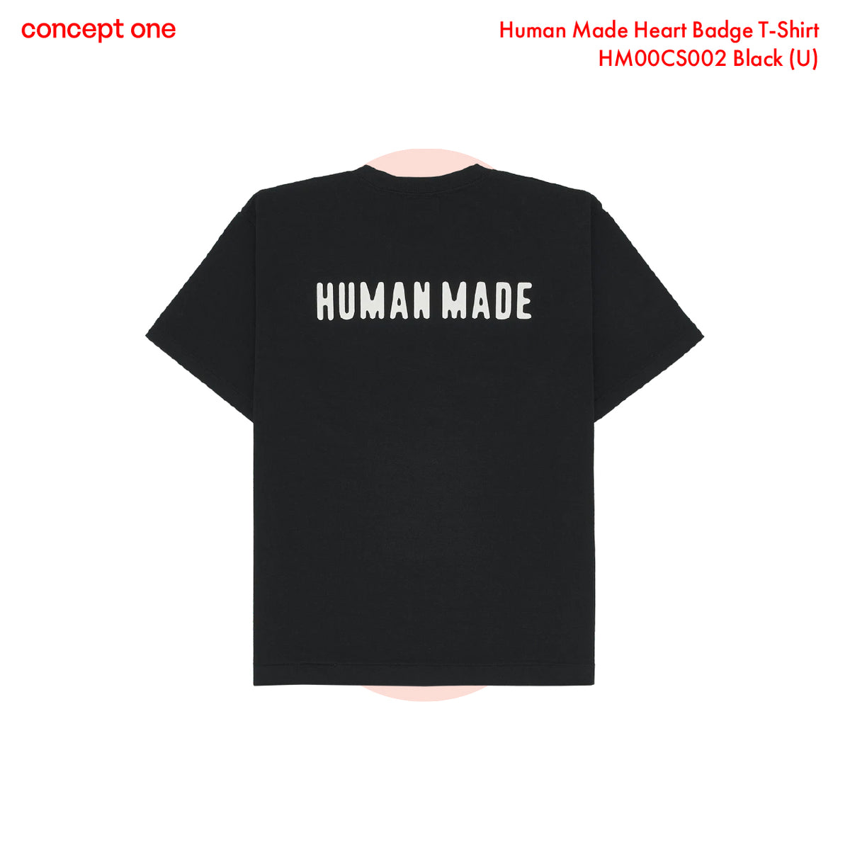 Human Made Heart Badge T-Shirt HM00CS002 Black (U)