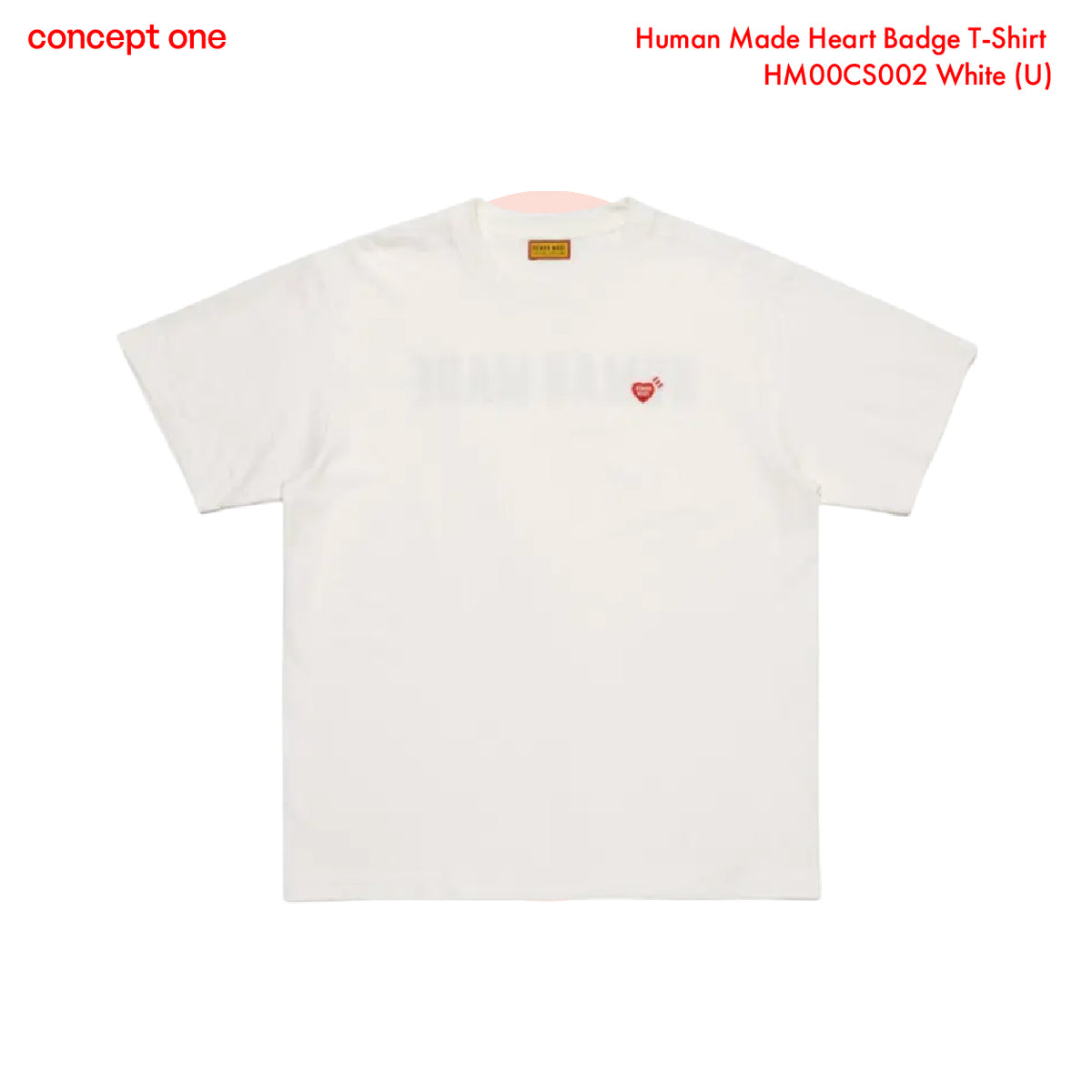 Human Made Heart Badge T-Shirt HM00CS002 White (U)