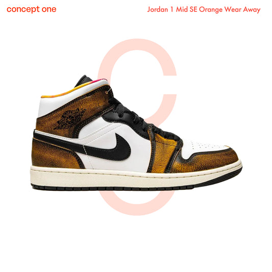 Jordan 1 Mid SE Orange Wear Away DQ8417071 (M)