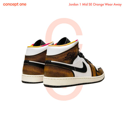 Jordan 1 Mid SE Orange Wear Away DQ8417071 (M)