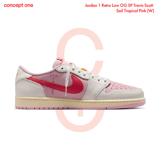 Jordan 1 Retro Low OG SP Travis Scott Sail Tropical Pink (W)