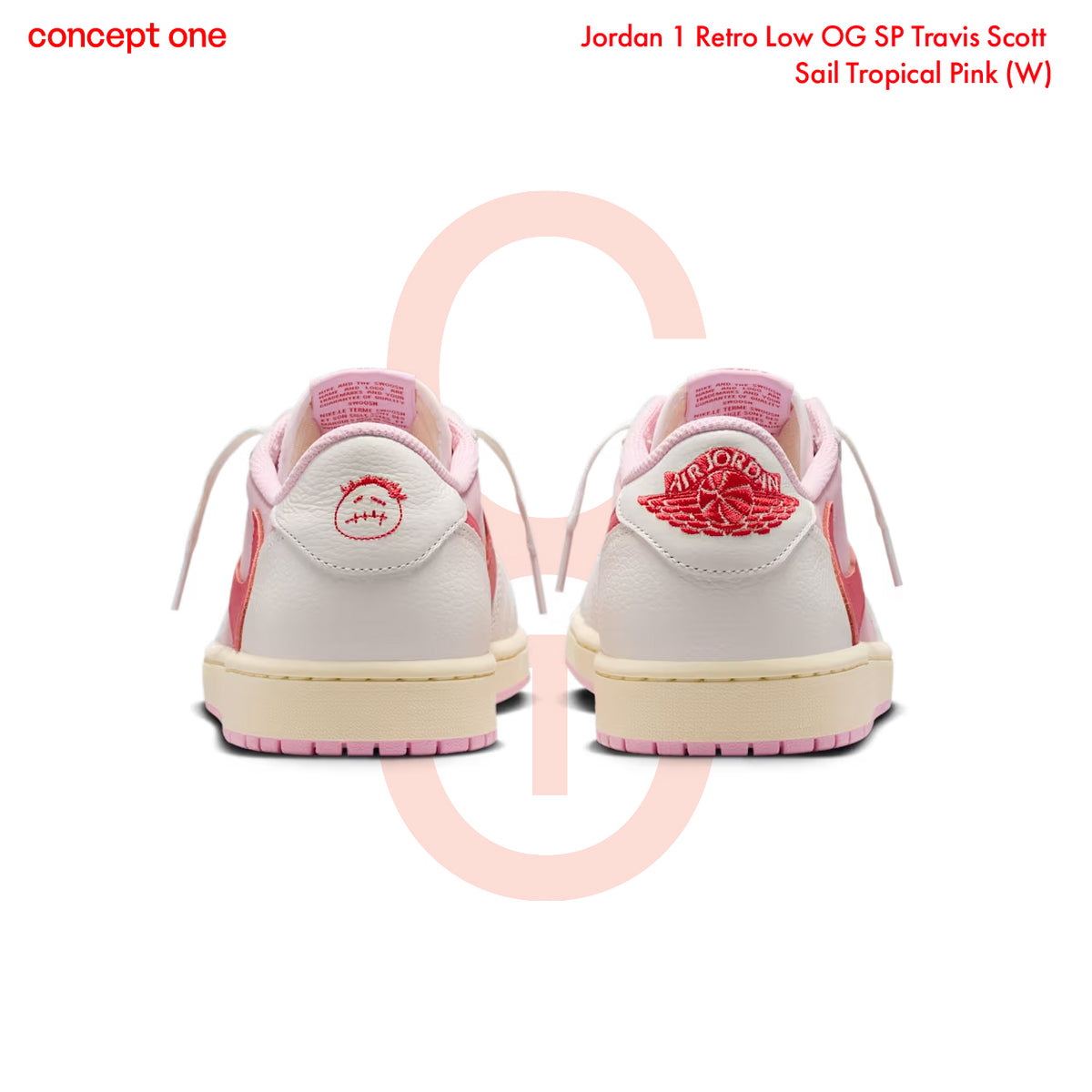 Jordan 1 Retro Low OG SP Travis Scott Sail Tropical Pink (W)