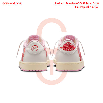 Jordan 1 Retro Low OG SP Travis Scott Sail Tropical Pink (W)