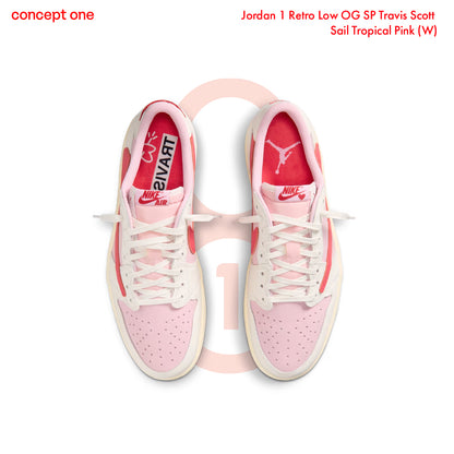 Jordan 1 Retro Low OG SP Travis Scott Sail Tropical Pink (W)
