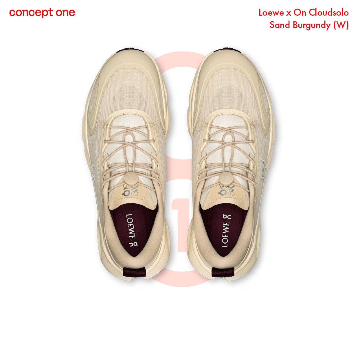 Loewe x On Cloudsolo Sand Burgundy (W)