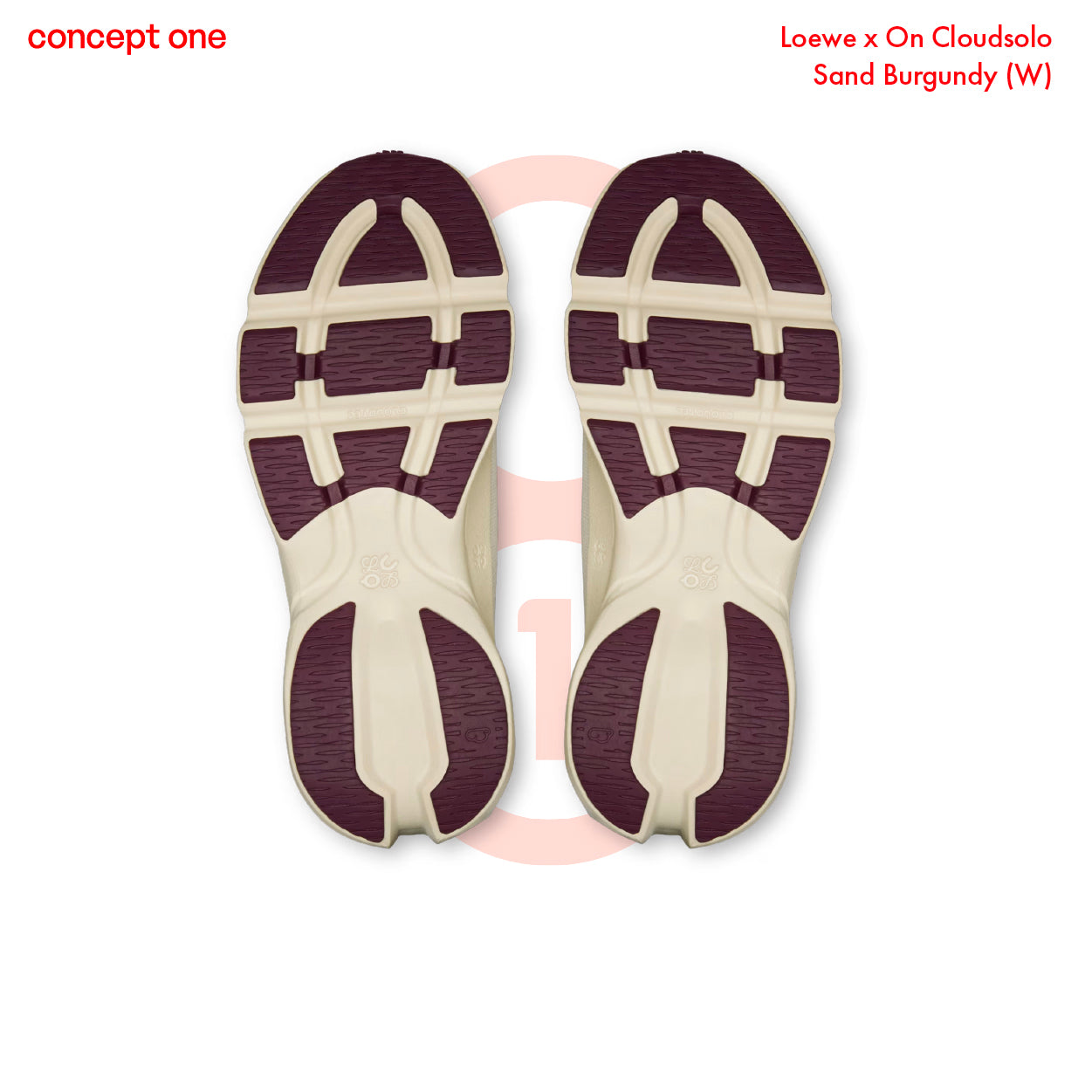 Loewe x On Cloudsolo Sand Burgundy (W)