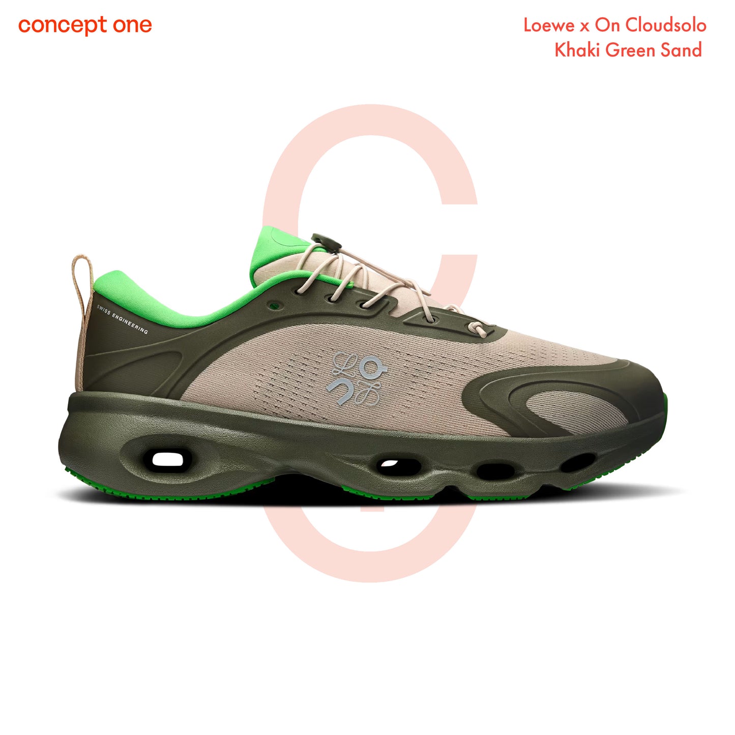 Loewe x On Cloudsolo Khaki Green Sand (M)