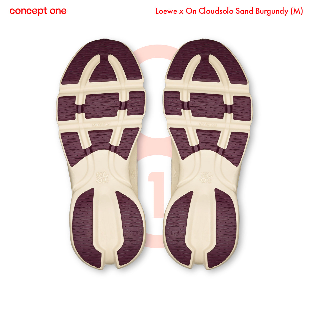 Loewe x On Cloudsolo Sand Burgundy (M)