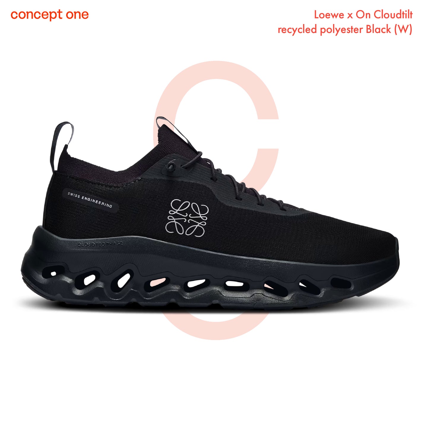 Loewe x On Cloudtilt recycled polyester Black (W)