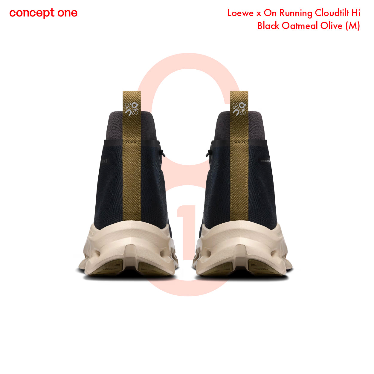 Loewe x On Running Cloudtilt Hi Black Oatmeal Olive (M)