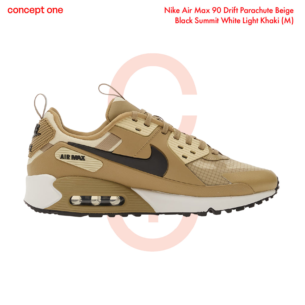 Nike Air Max 90 Drift Parachute Beige Black Summit White Light Khaki (M)