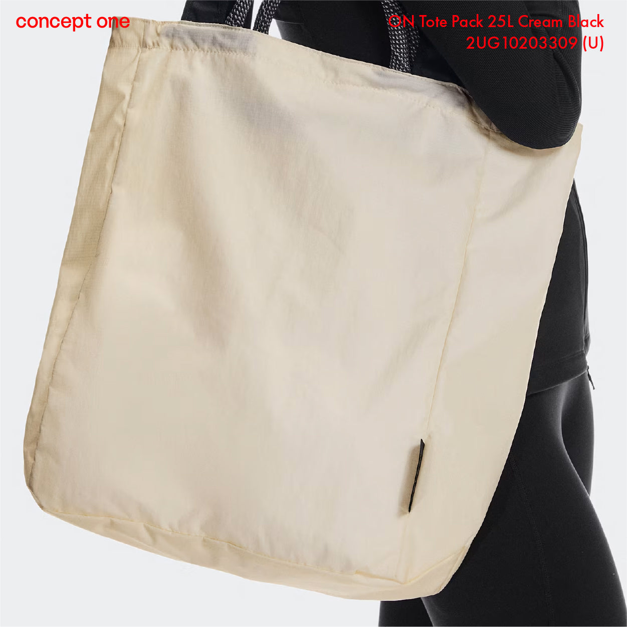On Tote Pack 25L Cream Black 2UG10203309 (U)