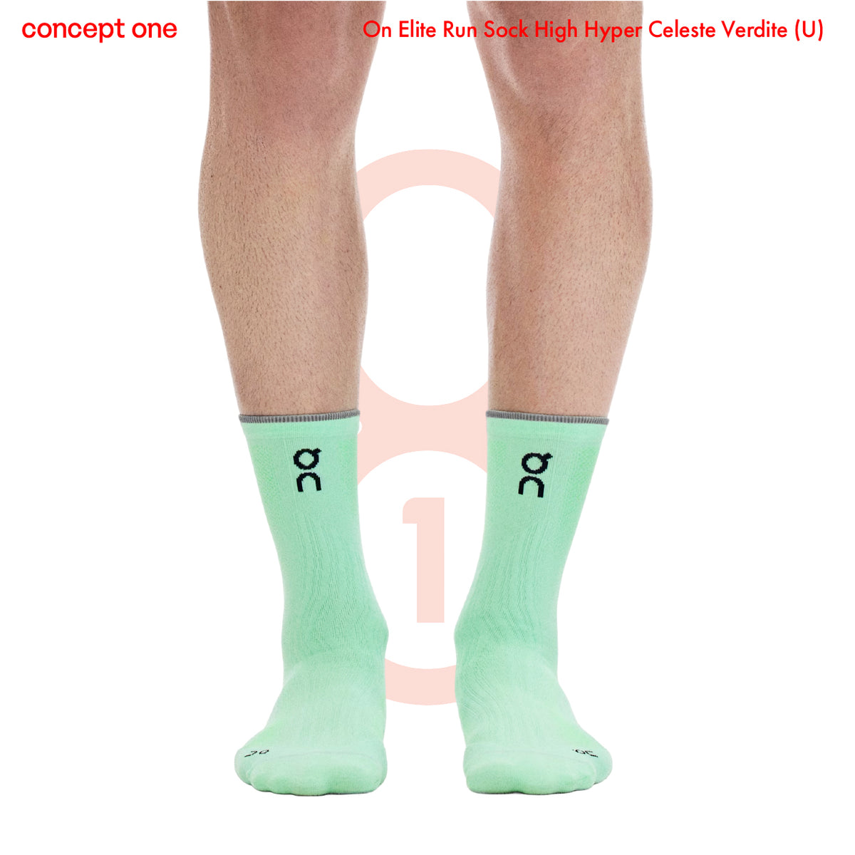 On Elite Run Sock High Hyper Celeste Verdite (U)