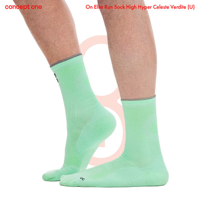 On Elite Run Sock High Hyper Celeste Verdite (U)