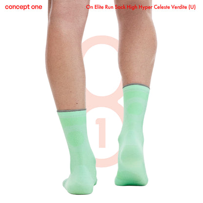 On Elite Run Sock High Hyper Celeste Verdite (U)