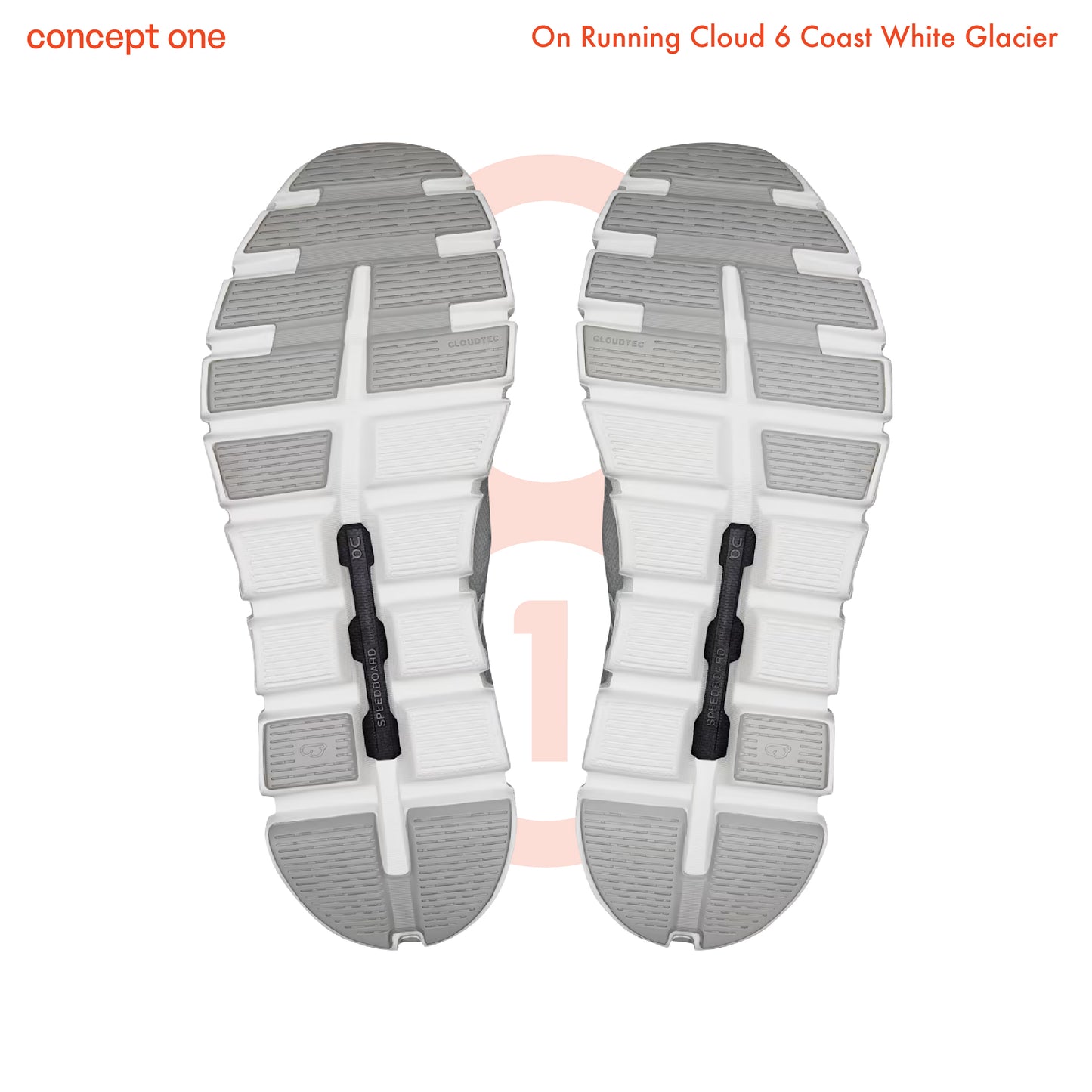 On Running Cloud 6 Coast White Glacier (M)