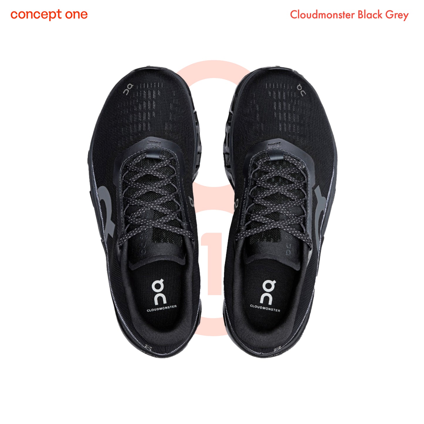 On Running Cloudmonster Black Grey (M)