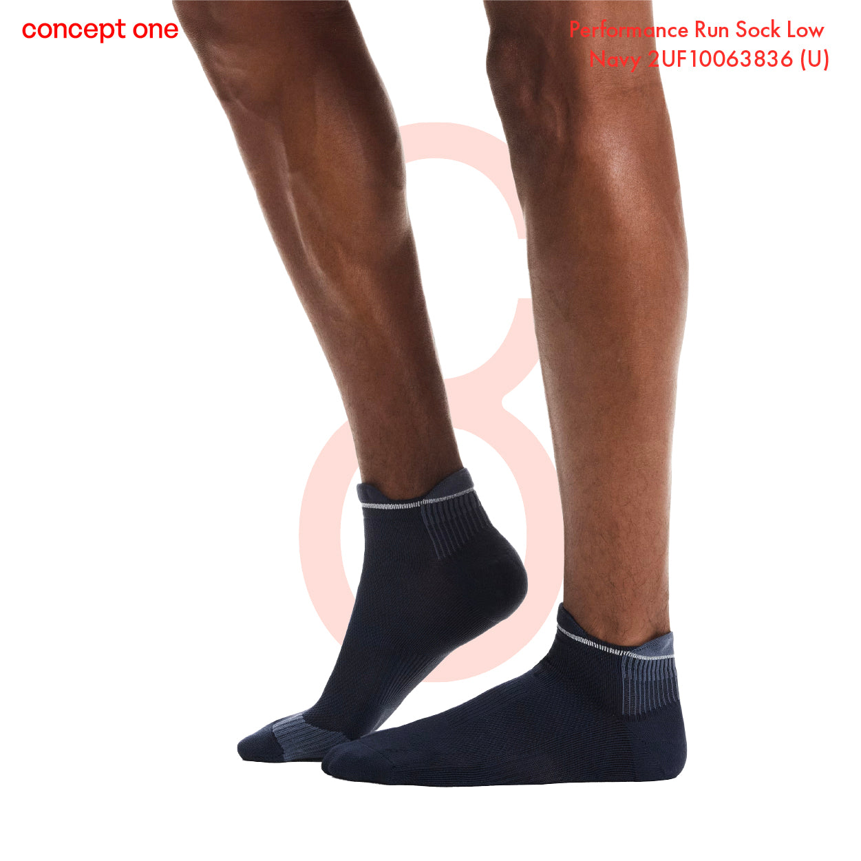 Performance Run Sock Low Navy 2UF10063836 (U)
