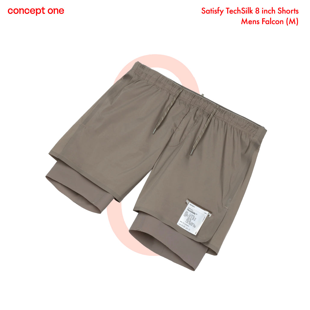 Satisfy TechSilk 8 inch Shorts Mens Falcon (M)