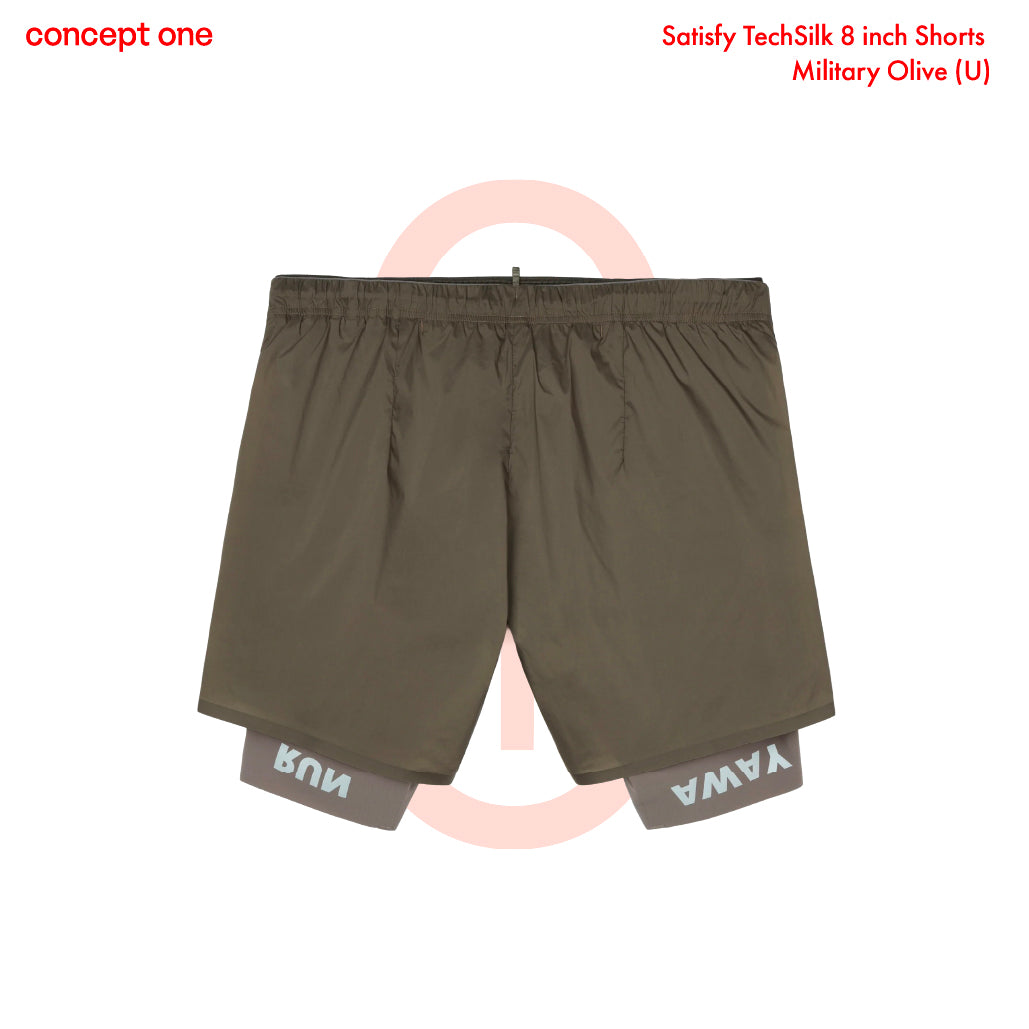 Satisfy TechSilk 8 inch Shorts Military Olive (U)