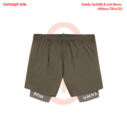 Satisfy TechSilk 8 inch Shorts Military Olive (U)